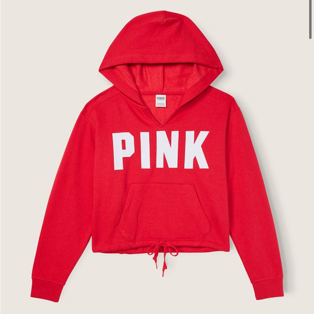 Victoria’s Secret Pink Oversized Cropped Hoodie
